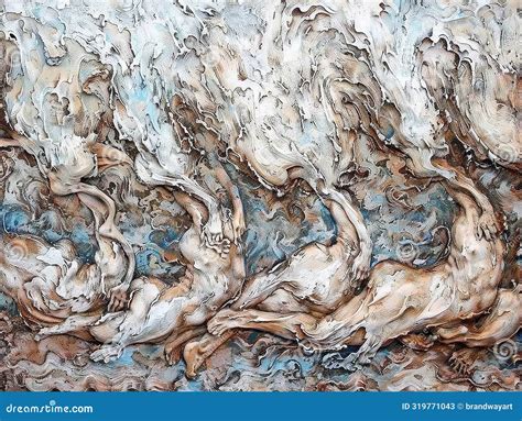 Group of Naked Women Painting Stock Illustration - Illustration of ...