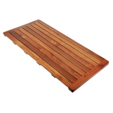 Utoplike Teak Bath Mat, Shower Mat Wood for Bathroom, (40"x18") Wooden ...