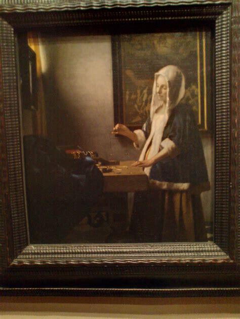 Woman Holding a Balance 1664 Oil on canvas Johannes Vemeer | Vermeer ...