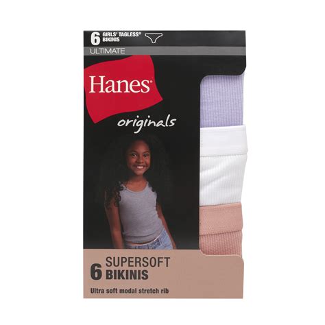 Snapklik.com : Hanes Girls Ultimate Supersoft Briefs & Hipsters Bikini ...
