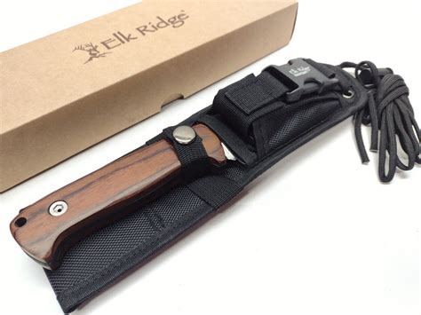 Elk Ridge Bushcraft Full Tang Fixed Blade Knife Scout-Carry