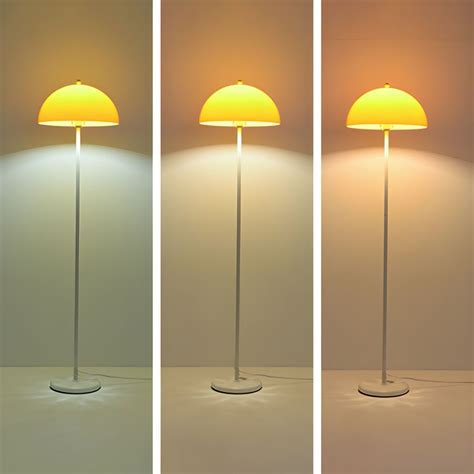 Single White Modernism Bedside Floor Lamp Glass Floor Lamp for Bedroom ...