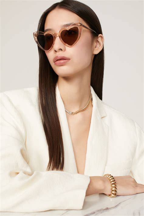 Heart Shaped Sunglasses by Saint Laurent | Rent the Runway