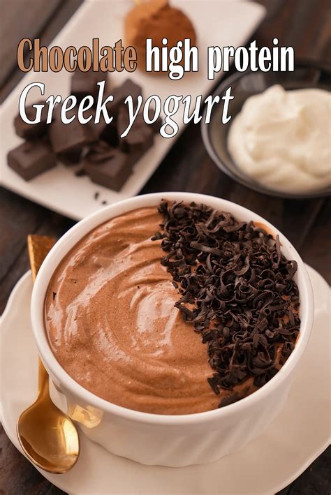chocolate high protein greek yogurt dessert recipe | protein rich ...