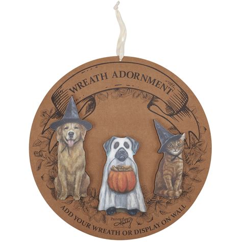 PBK Halloween Decor - Costume God Cat Wreath Insert Sign - Walmart.com