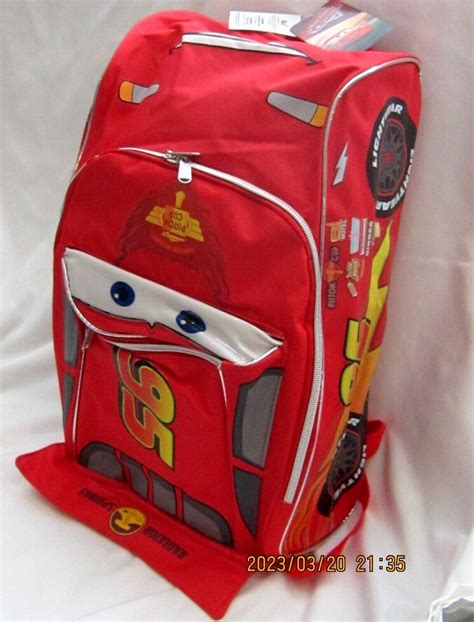 Unisex Lightning Mcqueen Red 16" Red Backpack With Two Compartments-brand in 2024 | Red backpack ...