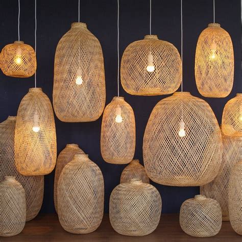 Handwoven Bamboo Pendant Light, Japandi Style Basket Lamp Shade - Etsy ...
