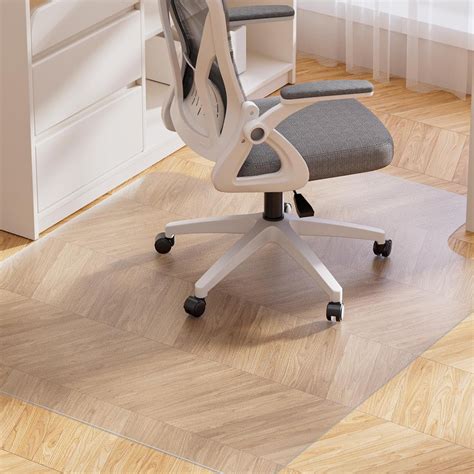 Hassch Desk Chair Mat for Floor, 48"×36" Office Chair Mat with Lip, PVC ...