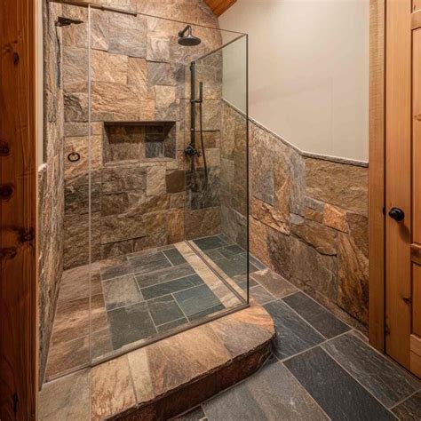 Trending Natural Stone Shower Floor For Home Style