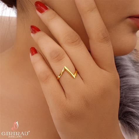 Stylish 22k Gold Ring: Modern Design for Women - Giriraj Jewellers ...