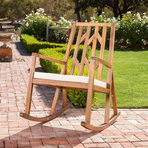 Amazon.com : Christopher Knight Home Nuna Outdoor Wood Rocking Chairs ...