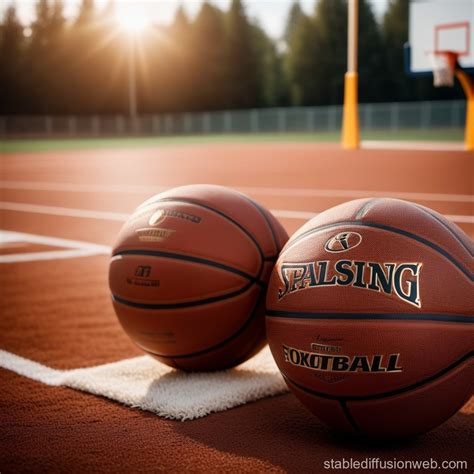 Basketball vs Football Field | Stable Diffusion Online