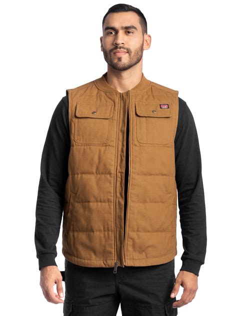 Wrangler Workwear Men's Quilted Duck Work Vest, Size Small to 3XL (Men ...