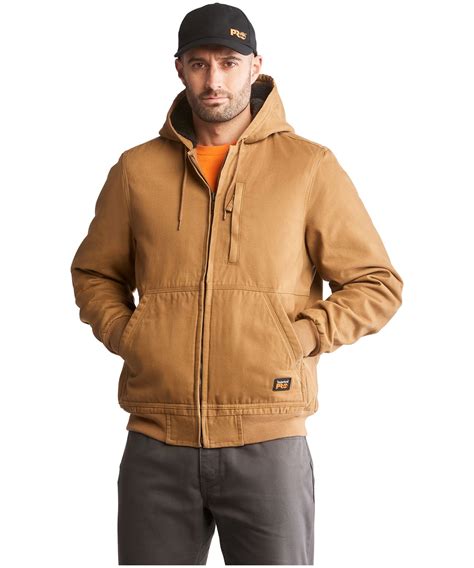 Timberland PRO Men's Gritman Lined Canvas Hooded Insulated Work Jacket ...