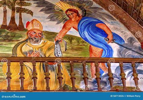 Bishop Archangel Michael Painting Parroquia Church San Miguel Mexico ...