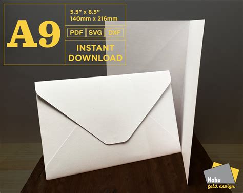 A9 Greeting Card & Envelope Template / 5.5 X 8.5 / 140mm X | Etsy