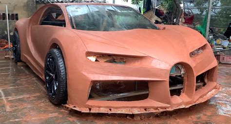 This Bugatti Chiron Has Been Crafted From Clay Completely By Hand ...