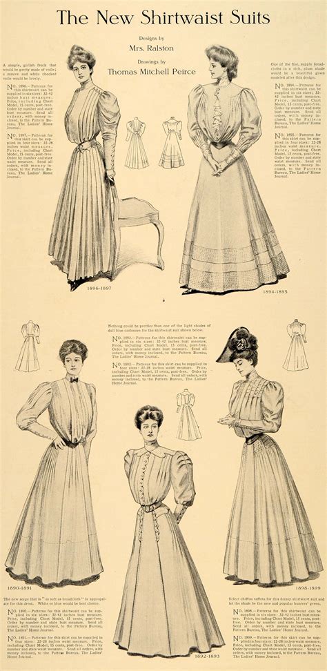 Details about 1905 Print Shirtwaist Suits Dress Skirt Ralston Gown ...