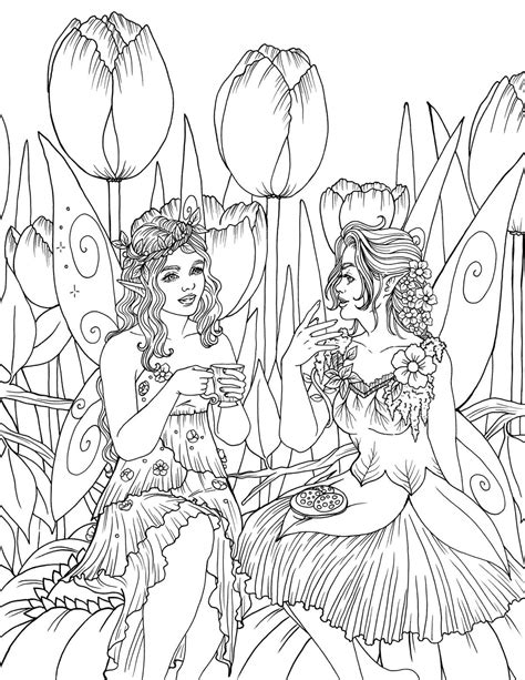 Fairy Coloring Pages. 120 Free Printable Beautiful Fairy Coloring Pages