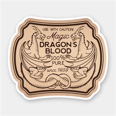 Vintage Dragons Blood Label for your potion making needs! Great for ...