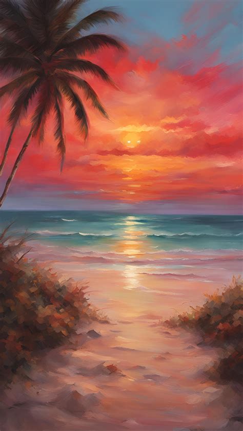 Beach Sunset Painting