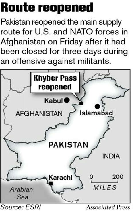 Pakistan reopens Khyber Pass route