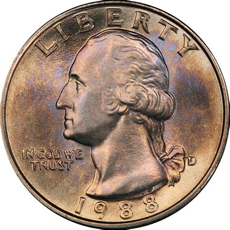 1988 D 25c Ms | Washington Quarters | Coin