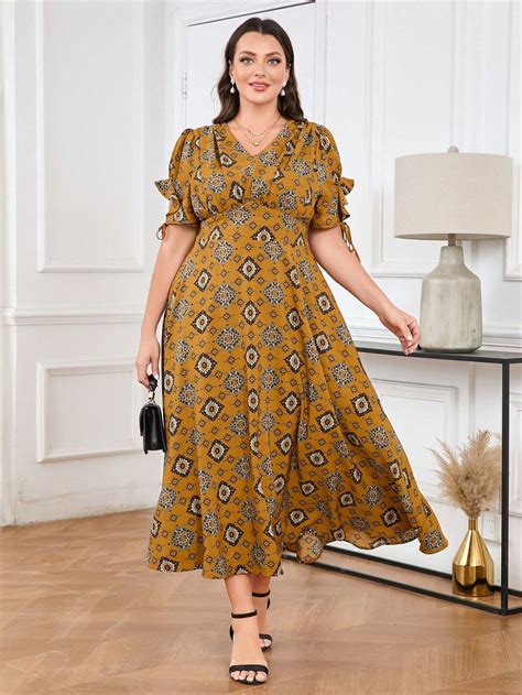 SHEIN USA | Maxi dress with sleeves, Maxi dresses casual, Short sleeve ...