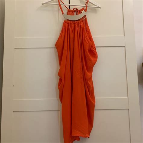 Zimmerman mini orange dress size 0 - Depop