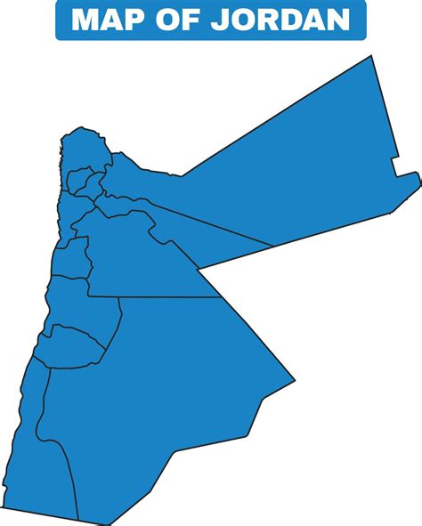 Blue Jordan country map border outline 54800395 Vector Art at Vecteezy