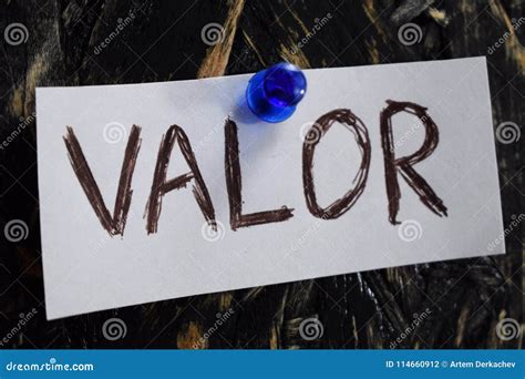 Simple and Understandable Inscription, Courage in Spanish Stock Photo ...
