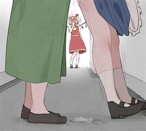 flandre scarlet, izayoi sakuya, and hong meiling (touhou) drawn by mata ...