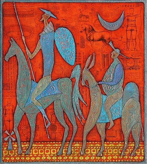 Don Quixote und Sancho Pansa von Wlad Safronow. (Oil on Canvas ...