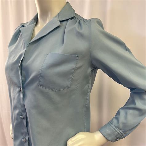 Women’s Light Blue Blouse – Dupree's Vintage
