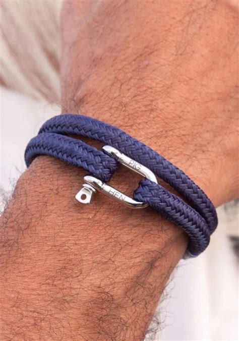 Pig & Hen Salty Steve Bracelet, Navy - McElhinneys