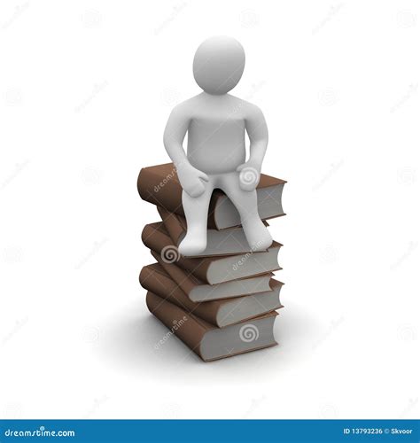 Man and books stock illustration. Illustration of guys - 13793236