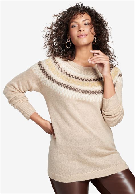 Fair Isle Pullover Sweater | Roaman's