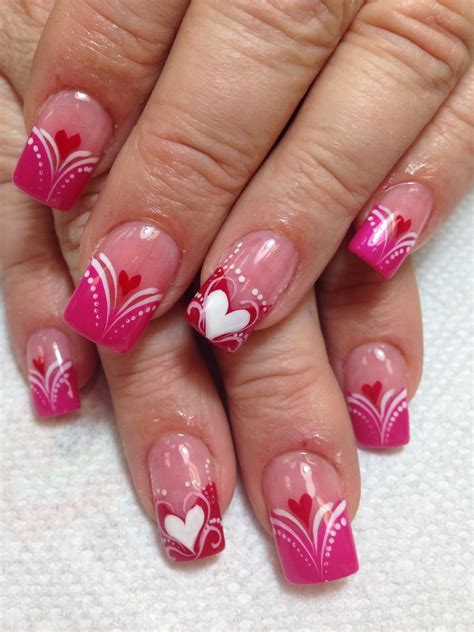 Heart Nails, Valentine's Day Nails | Heart nail designs, Valentines ...
