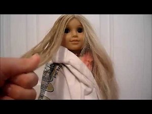 how to fix frizzing ag doll hair with toothbrush