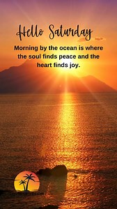 6.1K views · 147 reactions | Hello Saturday! Morning by the ocean is where the soul finds peace and the heart finds joy. | I Love The Beach Trips | Facebook