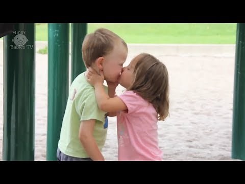 Baby first kiss. First love.