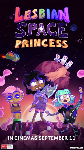 Luna Palace Cinemas on Instagram: "See LESBIAN SPACE PRINCESS, the hilarious animated adventure, at Luna Leederville from Sept 11! ️‍ Introverted space princess Saira goes on an inter-gay-lactic mission to rescue her ex from evil aliens in this riotous, Berlin Teddy Award-winning Aussie comedy. Featuring the voice talents of Shabana Azeez, Aunty Donna, Kween Kong, Gemma Chua-Tran and Richard Roxburgh."