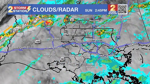 *3:00 pm radar update* - So far this afternoon, there has been isolated to scattered showers around the viewing area. More development is possible into the evening and overnight hours, including the potential for a couple strong to severe storms. | WBRZ Weather