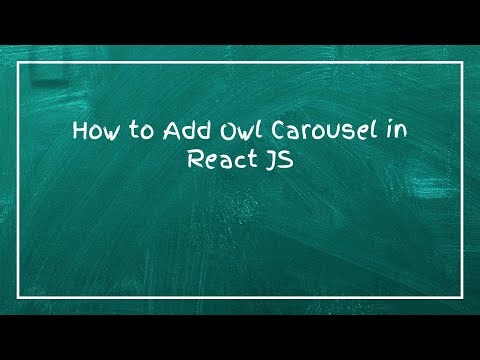 How to Add Owl Carousel in React JS