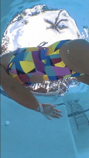 Sexy Pool Vibes: Deep Dive Underwater With Bikini Woman Shot on Insta360 X5