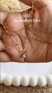 Double layer single stone 💙 #antitarnishjewelry #jewellery #gold #banglesbracelet #necklace #fy