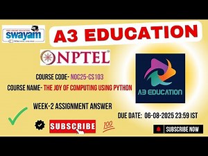 NPTEL Joy of Computing Using Python Week 2 Assignment Answers | NOC25-CS103 IIT Ropar July–Dec 2025