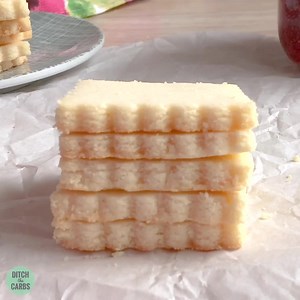 NEVER mess with this shortbread ... this is why! PRINT/SAVE THE RECIPE: https://www.ditchthecarbs.com/buttery-keto-shortbread-cookies-video/ Buttery, light, soft, shortbread ... that's sugar-free and EASY to make PLUS it's only 1.8g net carbs this buttery and flakey cookie is exactly what you need with your cuppa. | Thinlicious