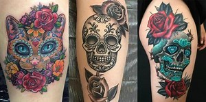 50 Stunning Sugar Skull Tattoo Design Ideas & Their Meanings