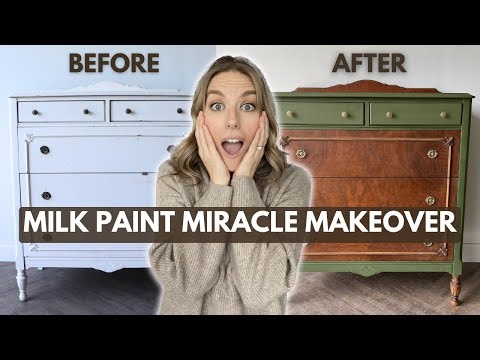 You Won't Believe What I Found Under this Paint! 😱 Real Milk Paint Co Furniture Makeover